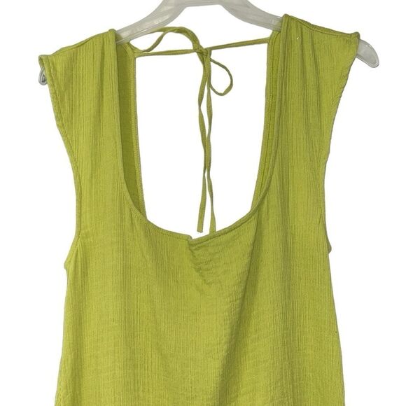 Free People Green MIDI Assymetrical Hem Dress(Size Large) - Picture 6 of 9